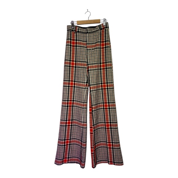 Free People Pants - Free People plaid wide leg size 2 Preppy school work career
